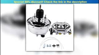 AP02 7 Street Hot Rod Power Brake Booster Master Cylinder CHROME Brakes Custom Car