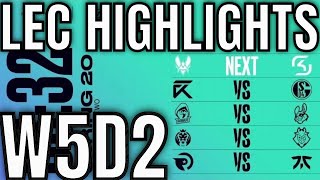 LEC Highlights ALL GAMES Week 5 Day 2 Spring 2020 League of Legends EULEC