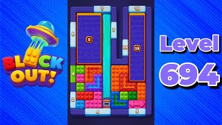 Block Out! Hard Level 694 Solution Walkthrough 