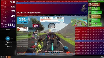 Zwift Pack Dynamics v4 (PD4) Test - Pack Social - with Sauce