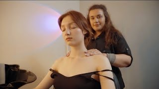 ASMR female deep massage | ASMR breast,chest,neck,hand,head massage | ASMR relaxing massage