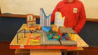 Maqueta representación de un terremoto