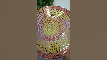 Mirror mosaic art | Mirror Art Work #mosaic #mirrorwork #lippanart #shortvideo