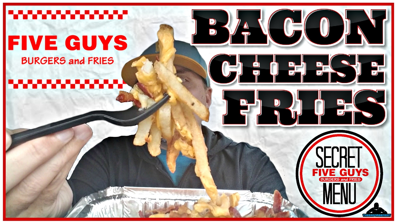 FIVE GUYS BURGER AND FRIES® BACON CHEESE FRIES REVIEW SECRET MENU YouTube