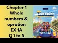New oxford countdown maths class 5th 3rd edition || Chapter 1|| Ex 1A || Question 1 to 5 solved