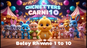 Counting Critters Carnival 🔢 | Baby Rhyme 1 to 10 | Pixar-Style 3D Animation