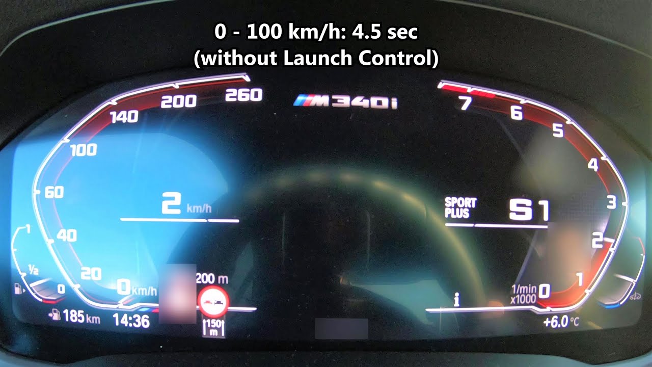 2021 BMW G20 M340i 374 HP 0 - 100 km/h Acceleration xDrive - YouTube