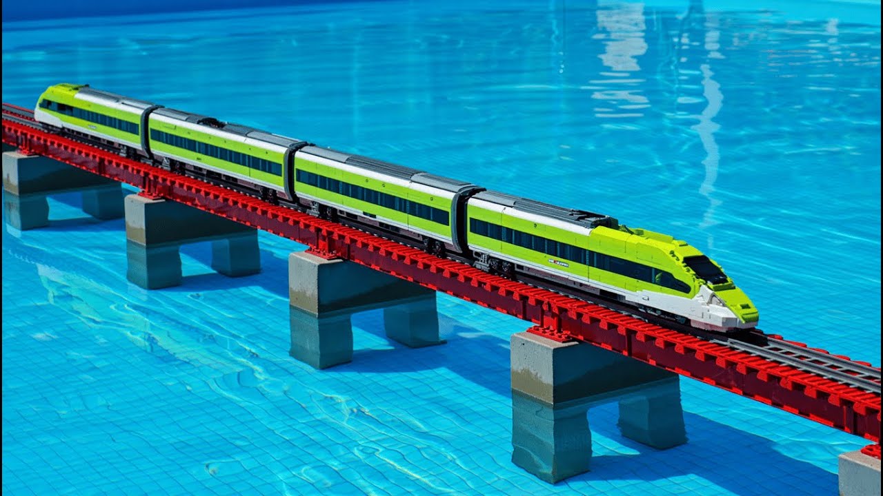 Ultimate LEGO Train Ride | 190m Garden Track With 2 Bridges & Pool Loop
