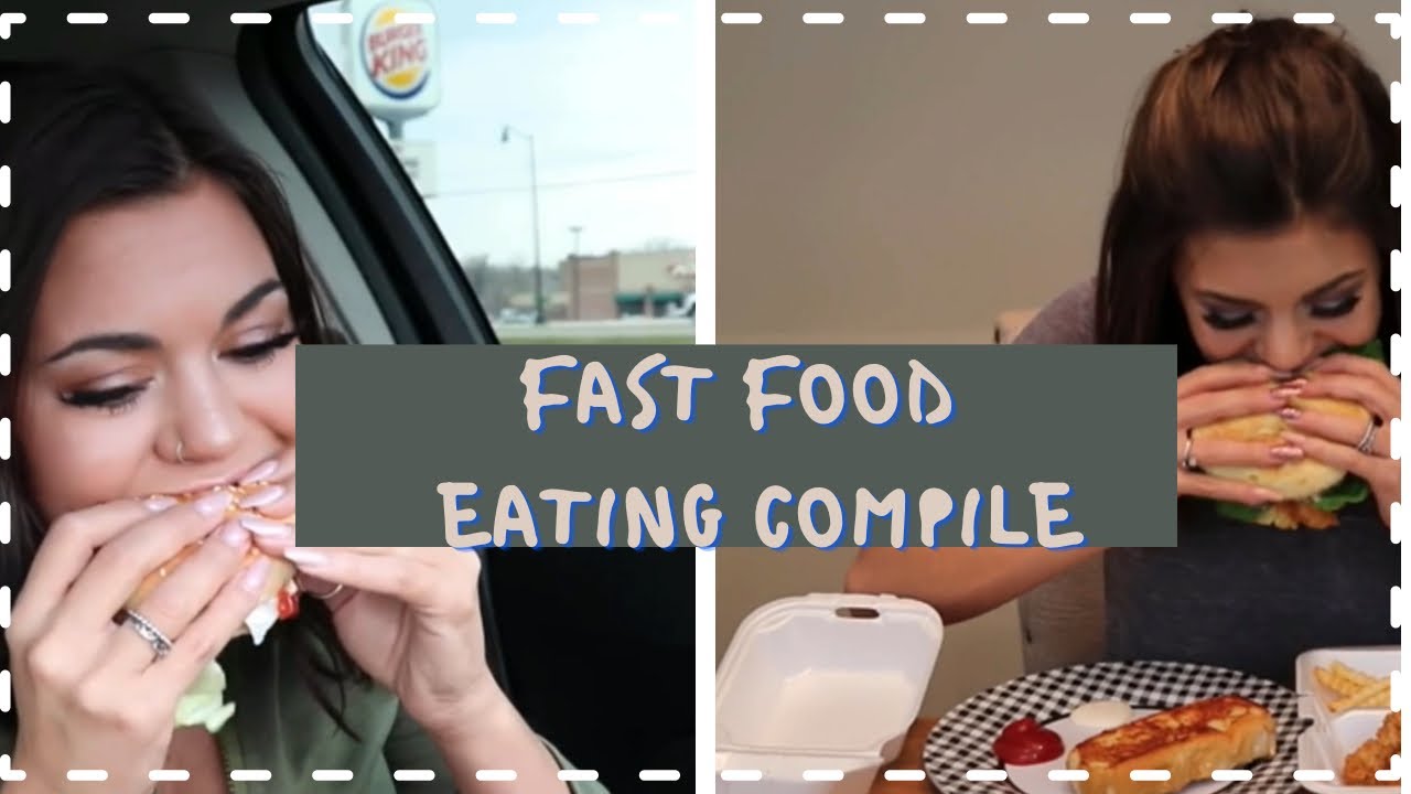 STEPH PAPPAS || RAISING CANES KFC BURGER KING PIZZA HUT SUBWAY EATING MUKBANG ASMR COMPILE