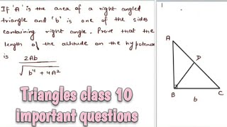 If A is the area of a right angled triangle and b is one of the sides containing the right angle,pro