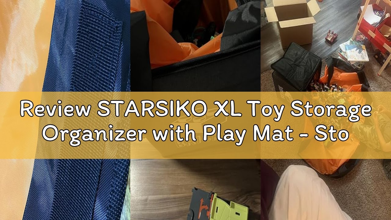 Review STARSIKO XL Toy Storage Organizer with Play Mat - Storage Bag/Box for Kids, Boys, Girls, Nurs