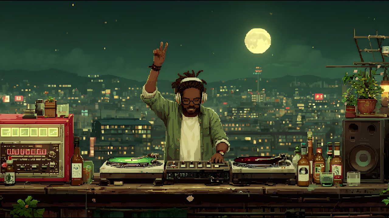 Nighttime Celebration Rooftop 🌃 | Retro Synth Pop & Vibrant Rhythms