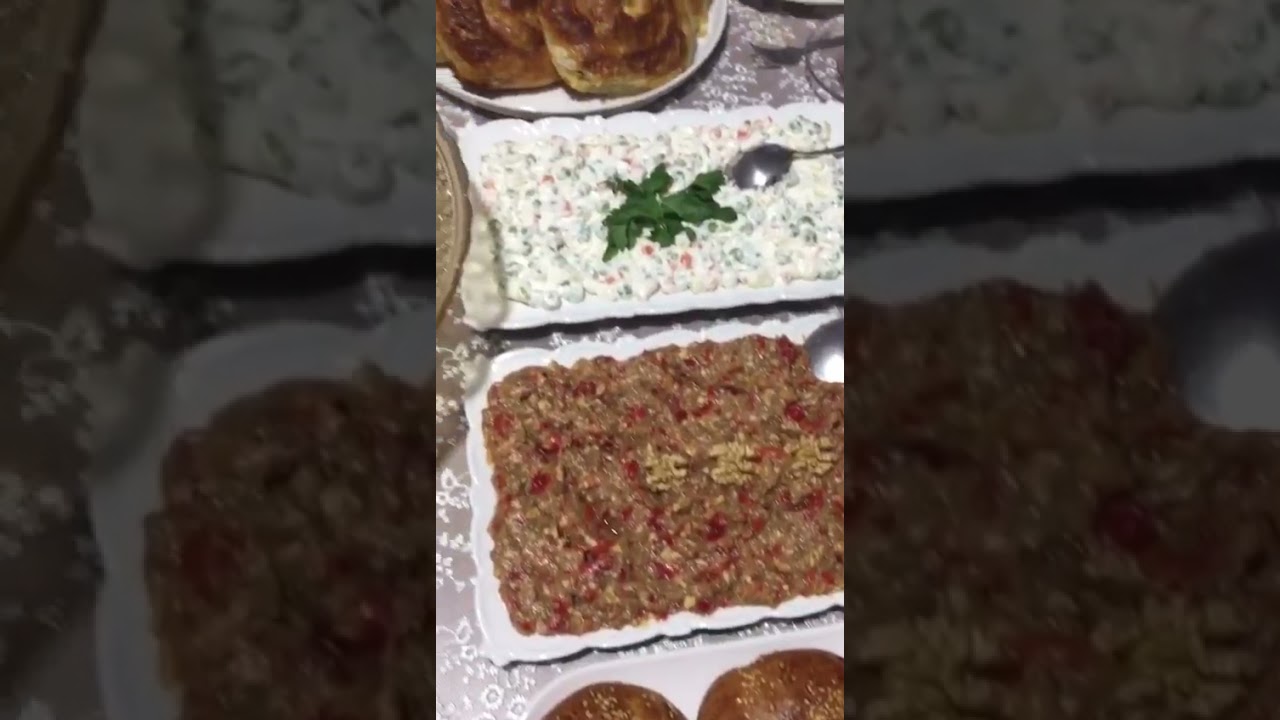AYSELİN YEMEKLERİ/YEMEK TARİFLERİ/ÇAY SAATİ/KAHVALTILIK/BÖREK/SALATA/MASA/#shorts#beta