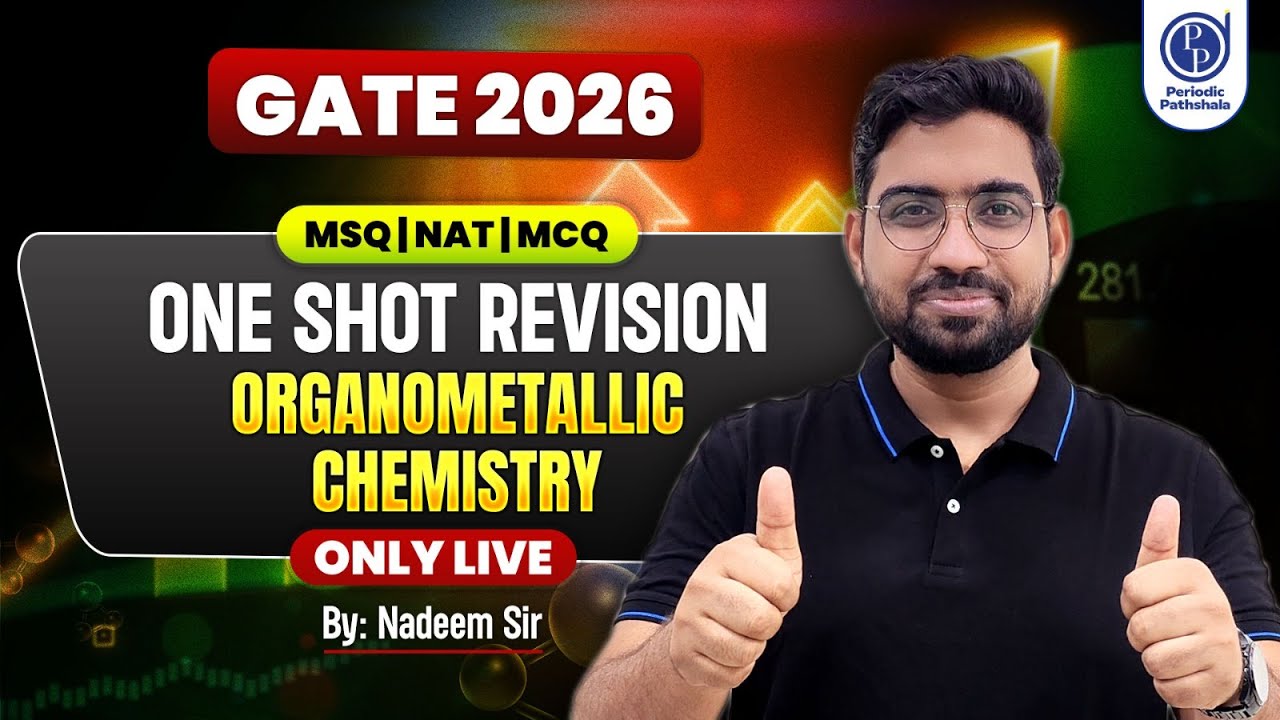 Organometallic Chemistry One Shot 🔥 | GATE 2026 | MSQ NAT MCQ | Live Class | NADEEM SIR