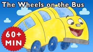 the wheels on the bus song for children learn color with baby nursery rhymes song mother goose club