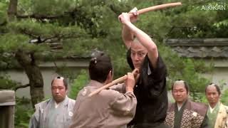 Samurai movie fight scene. Kenjutsu with bokken