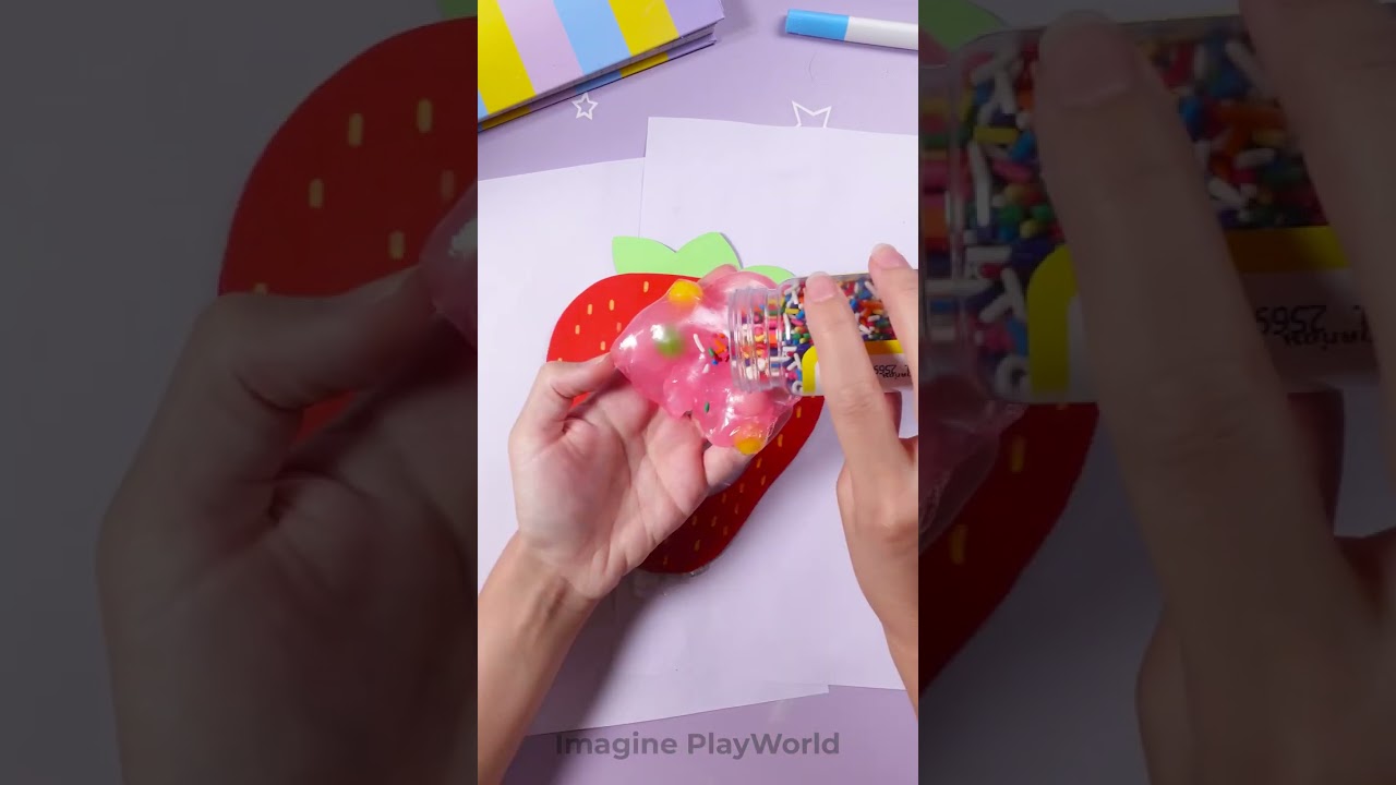 💖Let’s Make a Strawberry Squishy Together 🍓 #Crafts #Forkids #Fun