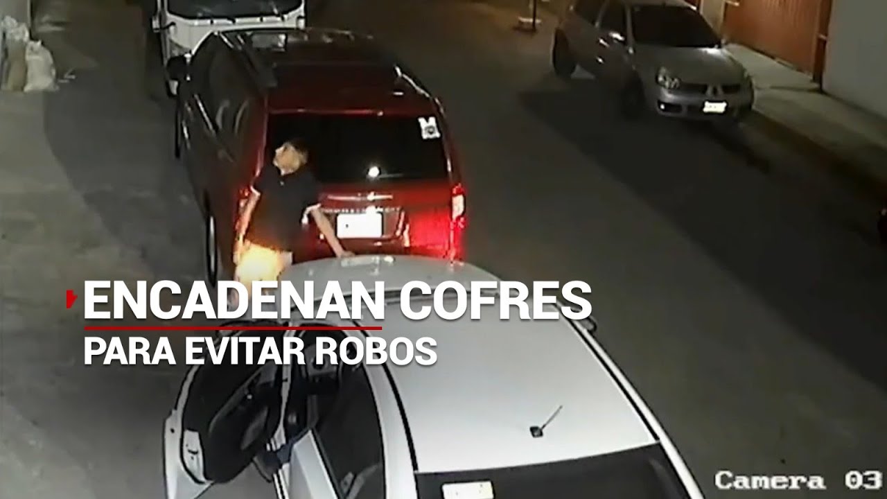 ENCADENAN SUS AUTOS  | Ponen cadenas y candados para evitar robo de autos en Ecatepec