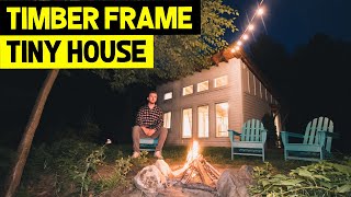 STUNNING Timber Frame TINY HOUSE! (Energy Efficient Tiny House Tour)