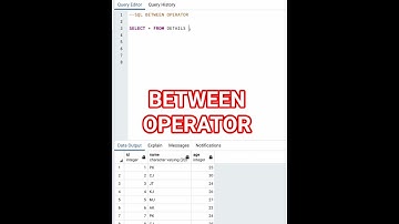 How to use sql between operator #sql #beginner #postgresql #sqlserver #sqlservertutorial #sqlquery