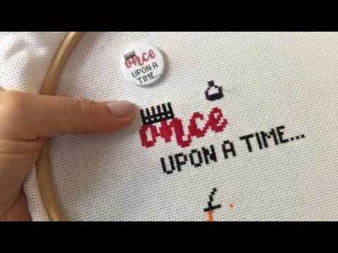 How to backstitch on aida [Fantasy Fairytale Pattern] - YouTube