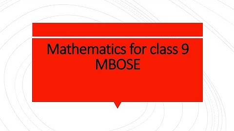 Number system excercise 1 (h)(MBOSE)