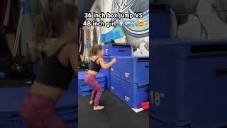 Famous 36inch box jump VS 48inch girl ⬆️ 🆙 ✈️ #igotthis #lucymilgrim Profile