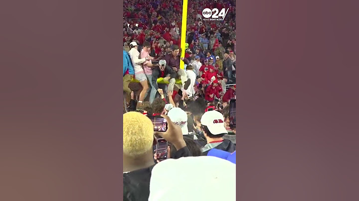 Ole Miss fans stormed the field after a historic win against Georgia.