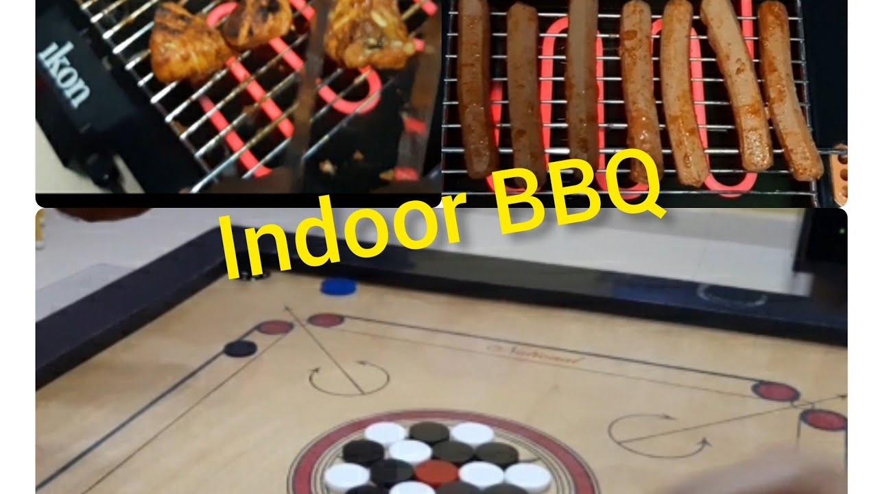 Indoor BBQ night using electric BBQ grillIkon electric BBQ grill set