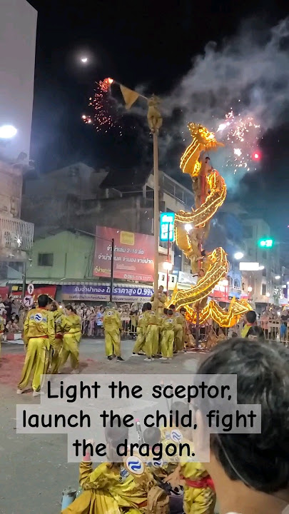 Thailand's Dragon #dragon #festival #fireworks #chinese #flying #golden #thailand #battle #gym #fire