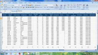 Excel 2007: how to prepare salary slip using VLOOKUP in excel