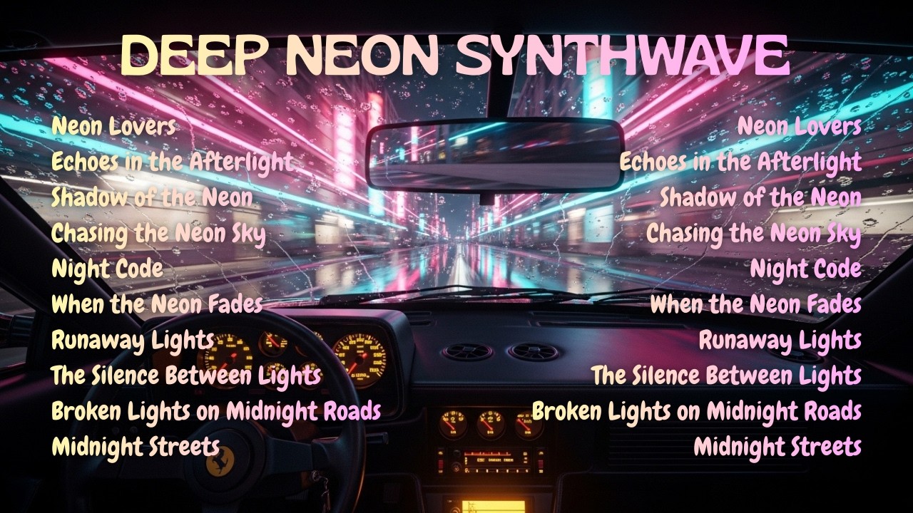 Inspired by The Midnight — Deep Neon Synthwave Reflections 🌃🌙