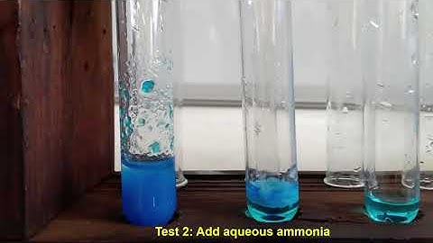 test for copper II ions