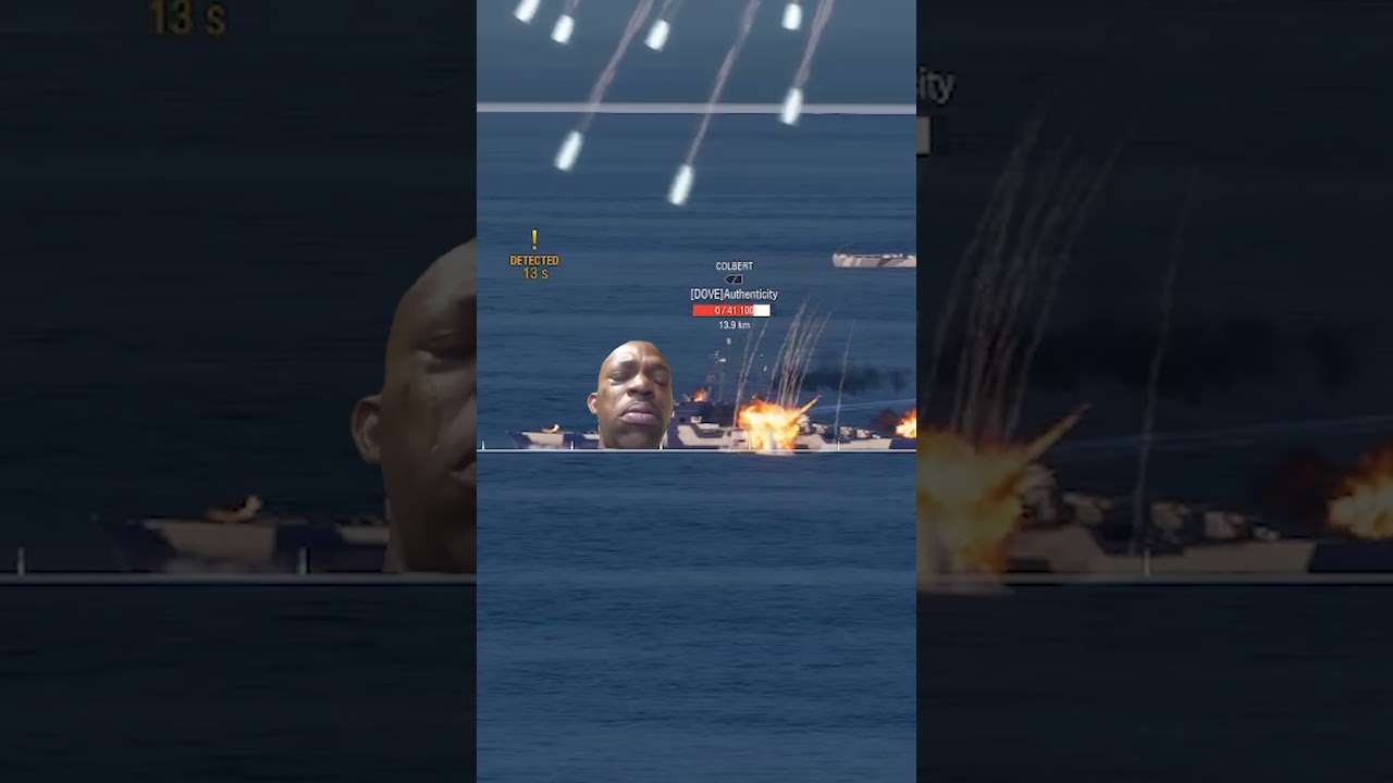 Colbert got DUNKED! #shorts #gaming #worldofwarships #funny #memes #comedy