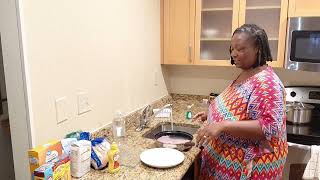Cook with me| on vacation|  Pork chops eggs & pancakes