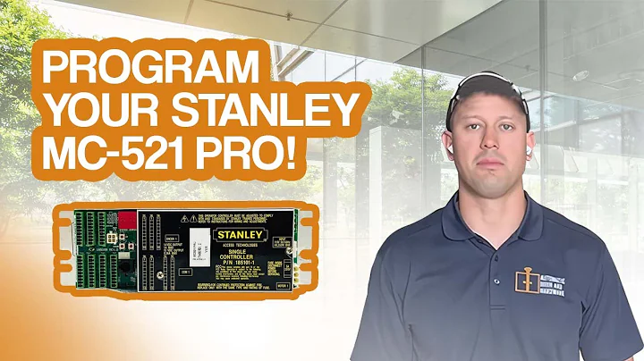 How To Program and Adjust a STANLEY 185101 MC-521 Pro (Black) Controller | Low Energy Dual Opener
