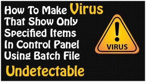 How To Show Only Specific Item In Control Panel Using Batch File