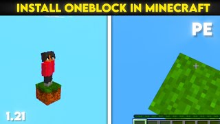 How To download And Install Oneblock in Minecraft Pe Mobile ✨ | 1.21 | 2024 | Skyblock screenshot 5