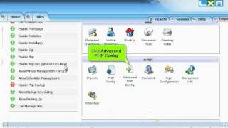 How to edit the PHP memory limit in LxAdmin Update