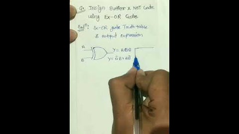 Design Buffer Gate And NOT Gate Using EX-OR Gate #zeroones #digitalelectronics