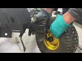 How to do a wheel Alignment on your John Deere 100 series Lawn Tractor Mower