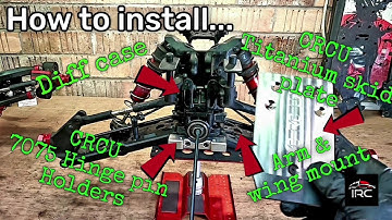 KRATON 8s EXB- HOW TO INSTALL Diff case, CRCU hinge pin block, Titanium skid plate, Arm & wing mount