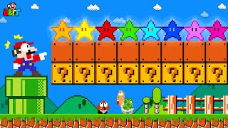 Super Mario Bros. but Mario and Tiny Mario had MORE Custom Super Star and Flower | Game Animation