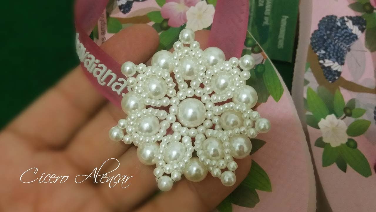 Passo a passo de Como Fazer Flor de Pérolas July - Cícero Alencar