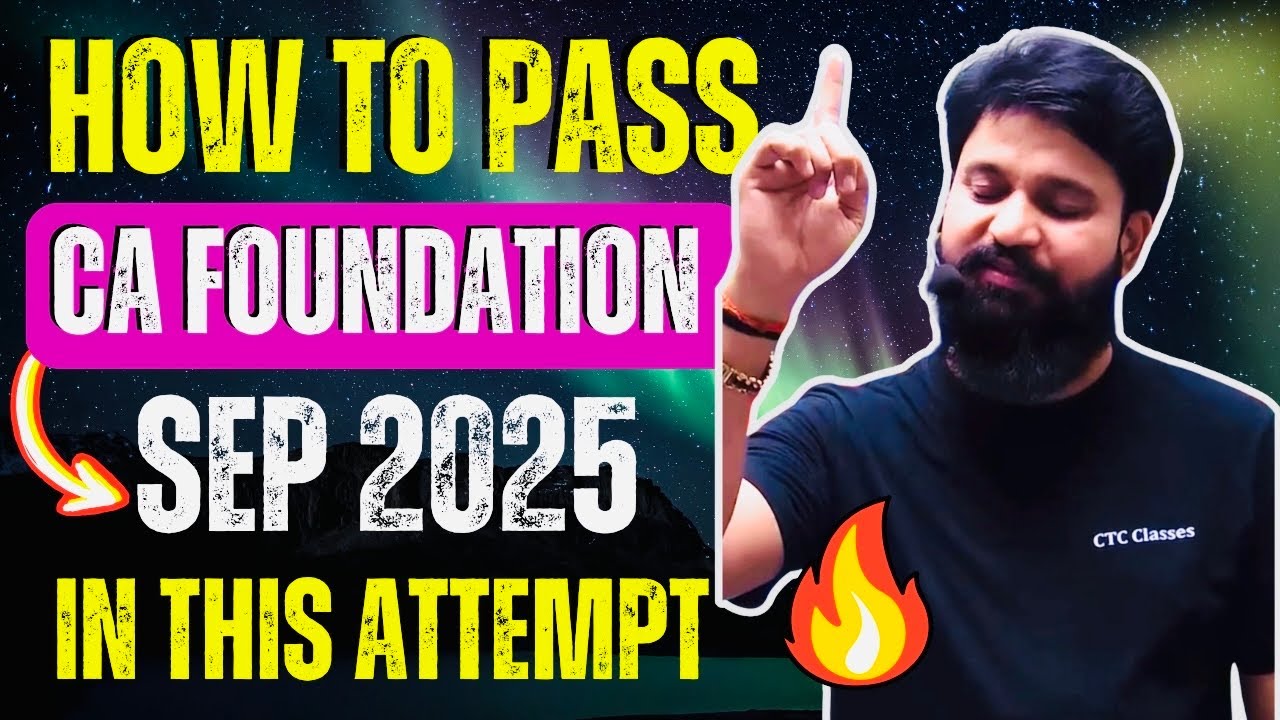 PASS CA Foundation EXAM I How to Pass CA Foundation Exam in First ...