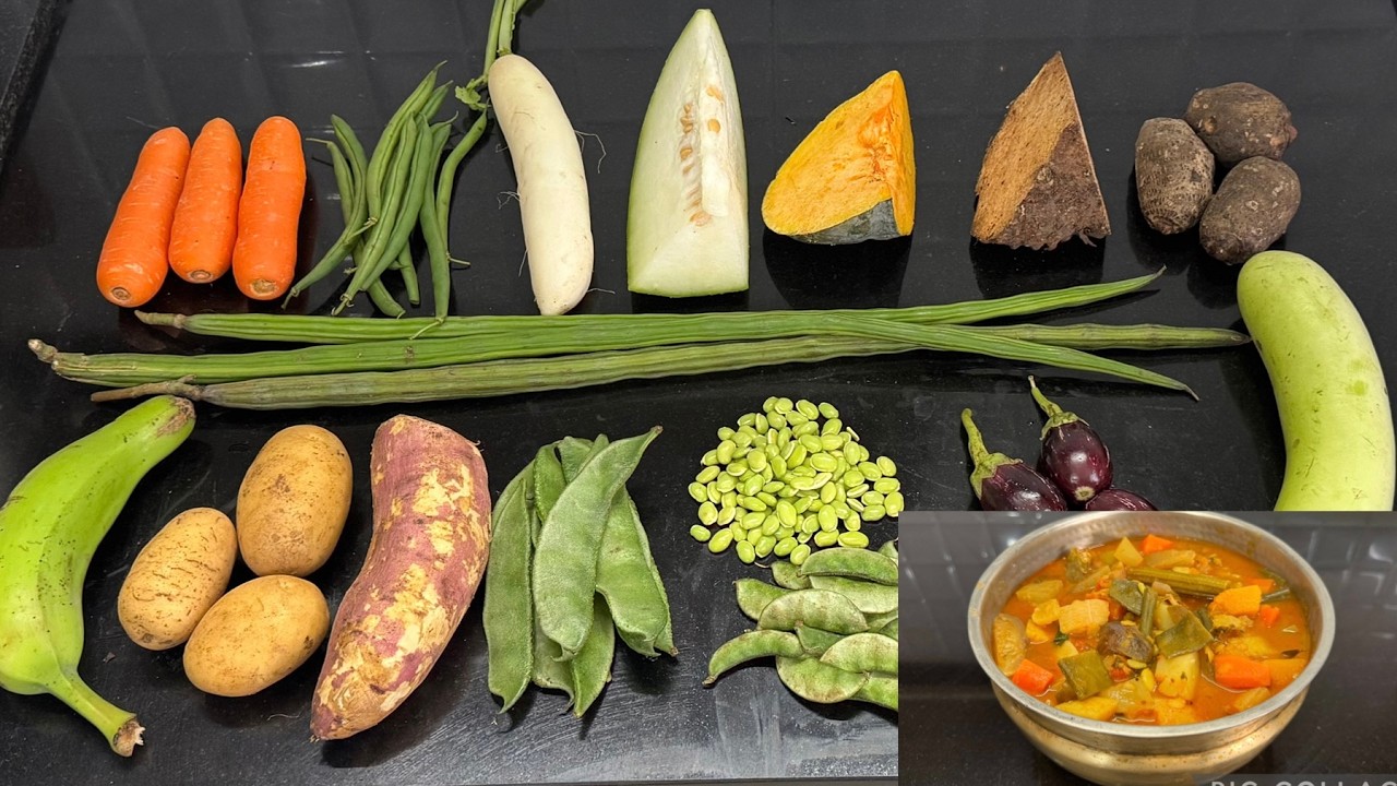 பொங்கல் குழம்பு பாரம்பரிய பல காய்கறி குழம்பு இப்படி செய்ங்க அருமை/ Pongal kulambu/ multi veg sambar 