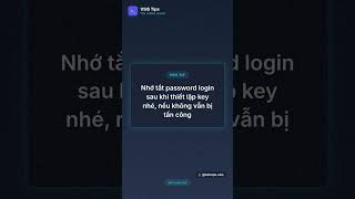 SSH key thay vì password — setup 2 phút, bảo mật 10 lần #Shorts