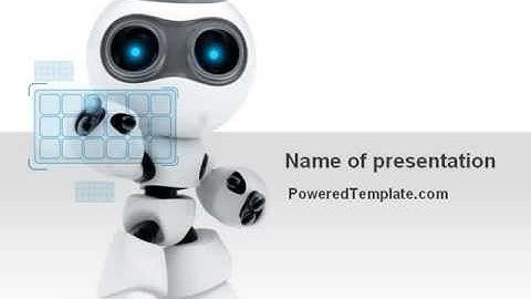 Robot Model PowerPoint Template by PoweredTemplate.com