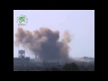 الطيران المروحي يلقي حاوية متفجرة