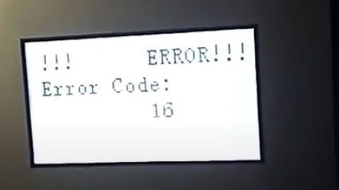 Error 16/ Error code 16 on large format printer Xp600 head